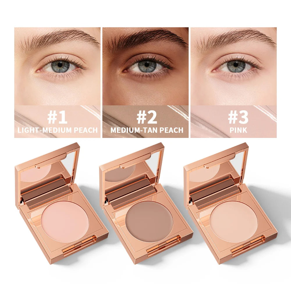 Eye Concealer Corrector With Brush Moisturizing Natural Foundation Long Lasting Waterproof Cover Dark Circles Under Eye Makeup