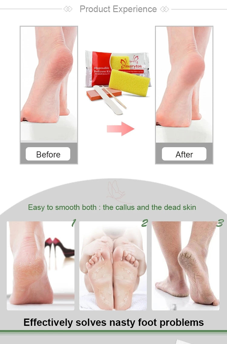 800 Sets/Carton Disposable Pedicure Kits Nail Sets Sand File Buffer Sponge Block Manicue Tools