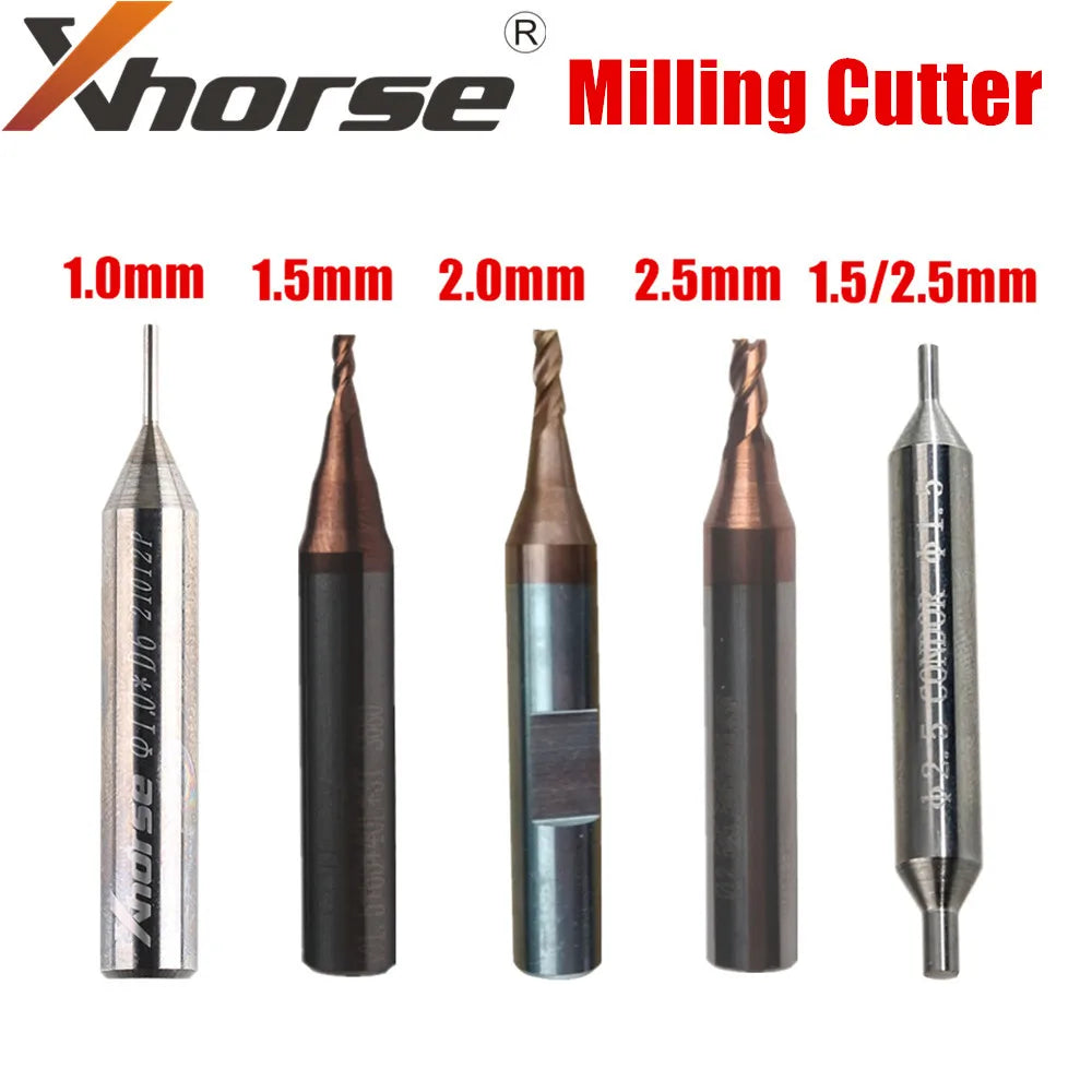 1.0mm 1.5mm 2.0mm 2.5mm1.5/2.5mm Milling Cutter for Xhorse CONDOR XC-MINI,Dolphin XP005 XP007 Key Cutting Machine