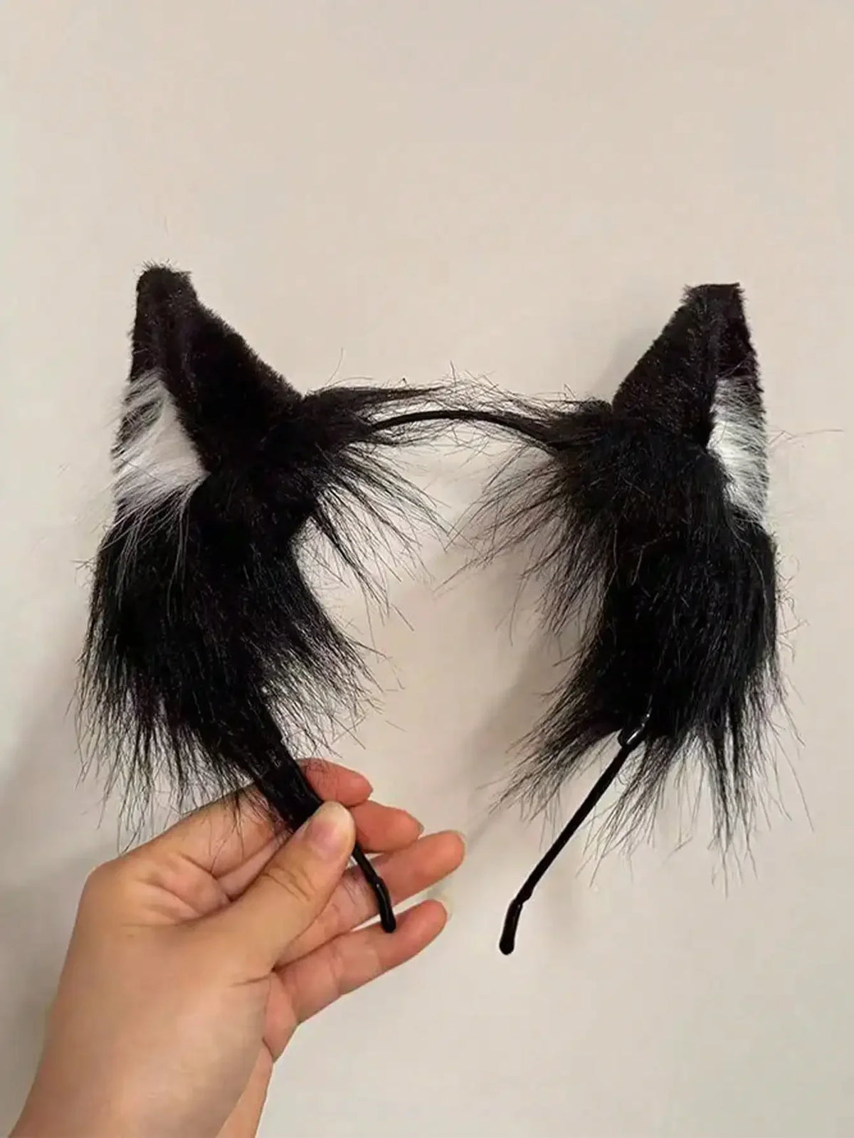 1pc Pink Cat Ear Headband, Plush Material, Cute, Kawaii, Hair Accessory, Fun, Photo Prop, Halloween Costume, Hair Clip, Hair Decoration