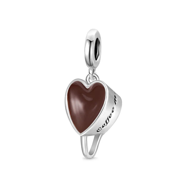 Hot Selling 925 Silver Cup,Coffee Cup,Beer,Bead Pendant Suitable European Original Bracelet DIY Accessories,Exquisite Jewelry ﻿