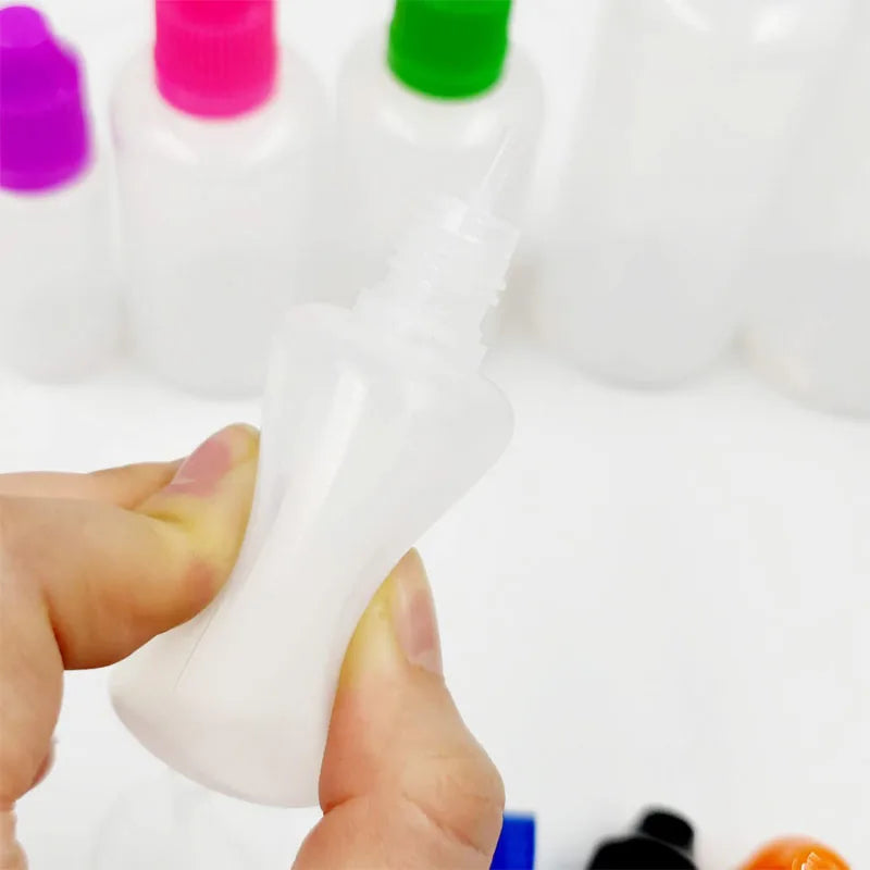 10pcs 3ml-120ml Plastic Dropper Bottles Empty Squeeze Liquid Eye Dripper Containers with Child Resistant Cap Travel Sample Vials