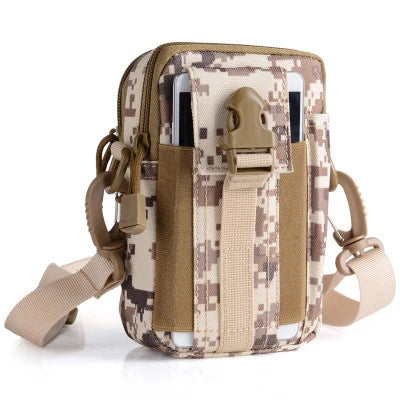 Funda para teléfono móvil, riñonera, impermeable, nailon, multifunción, casual, para hombre, riñonera pequeña para hombre