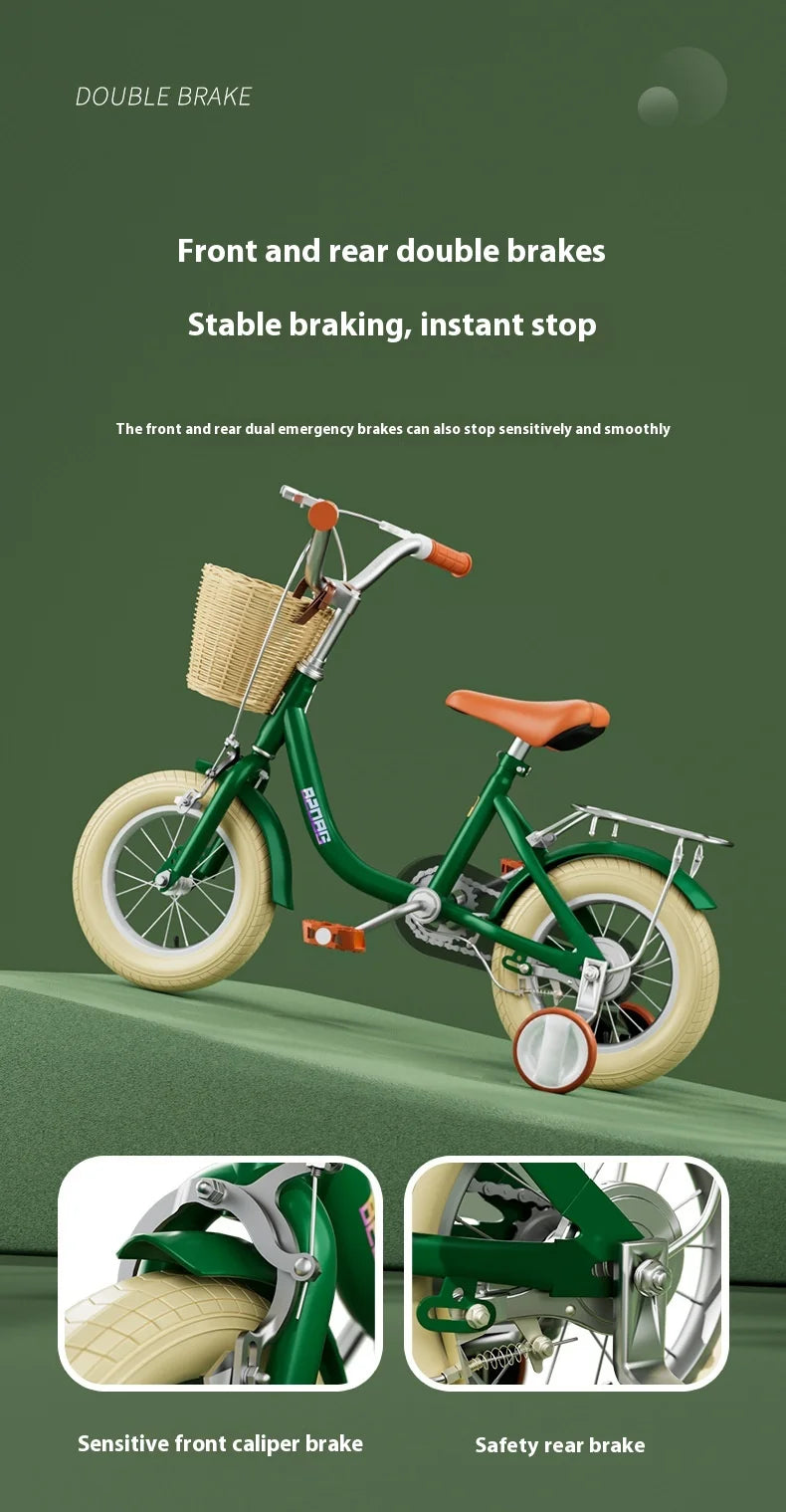 Children's bicycle with auxiliary wheels 12-14-16-18-20 inches
