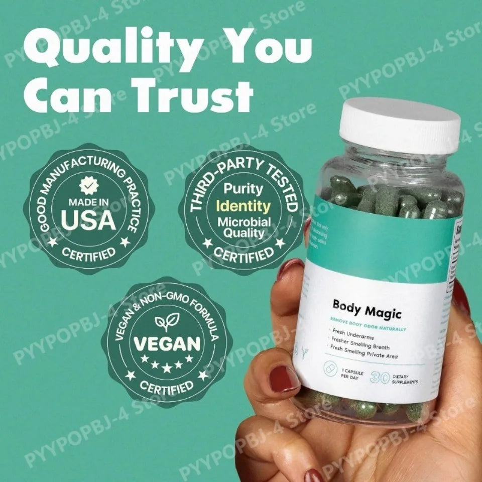 Chlorophyll Capsules with Parsley & Peppermint Leaf, Daily Freshness, Digestive Comfort & Wellness Support, Vegan 30 Count