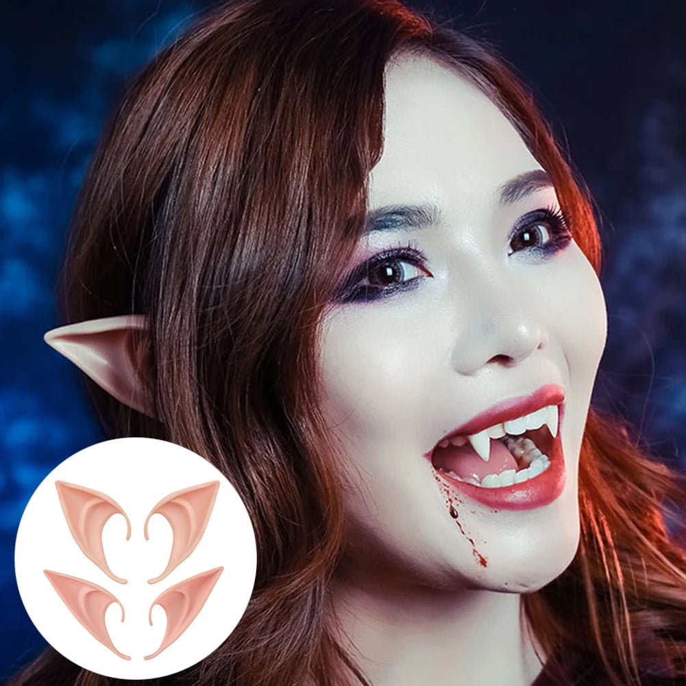 1-20pair Mysterious Angel Elf Ears Artificial Latex Ears for Halloween Decor Fairy Cosplay Costume Masquerade Accessories