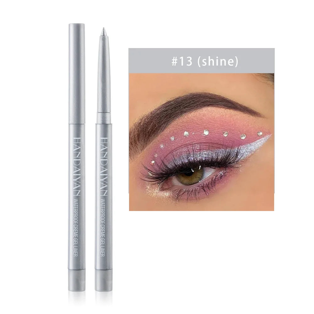 20 Colors Matte Eyeliner Gel Pencil Shine Purple Black Easy To Wear Colorful White Blue Eye Liner Pen Cream Makeup Cosmetics