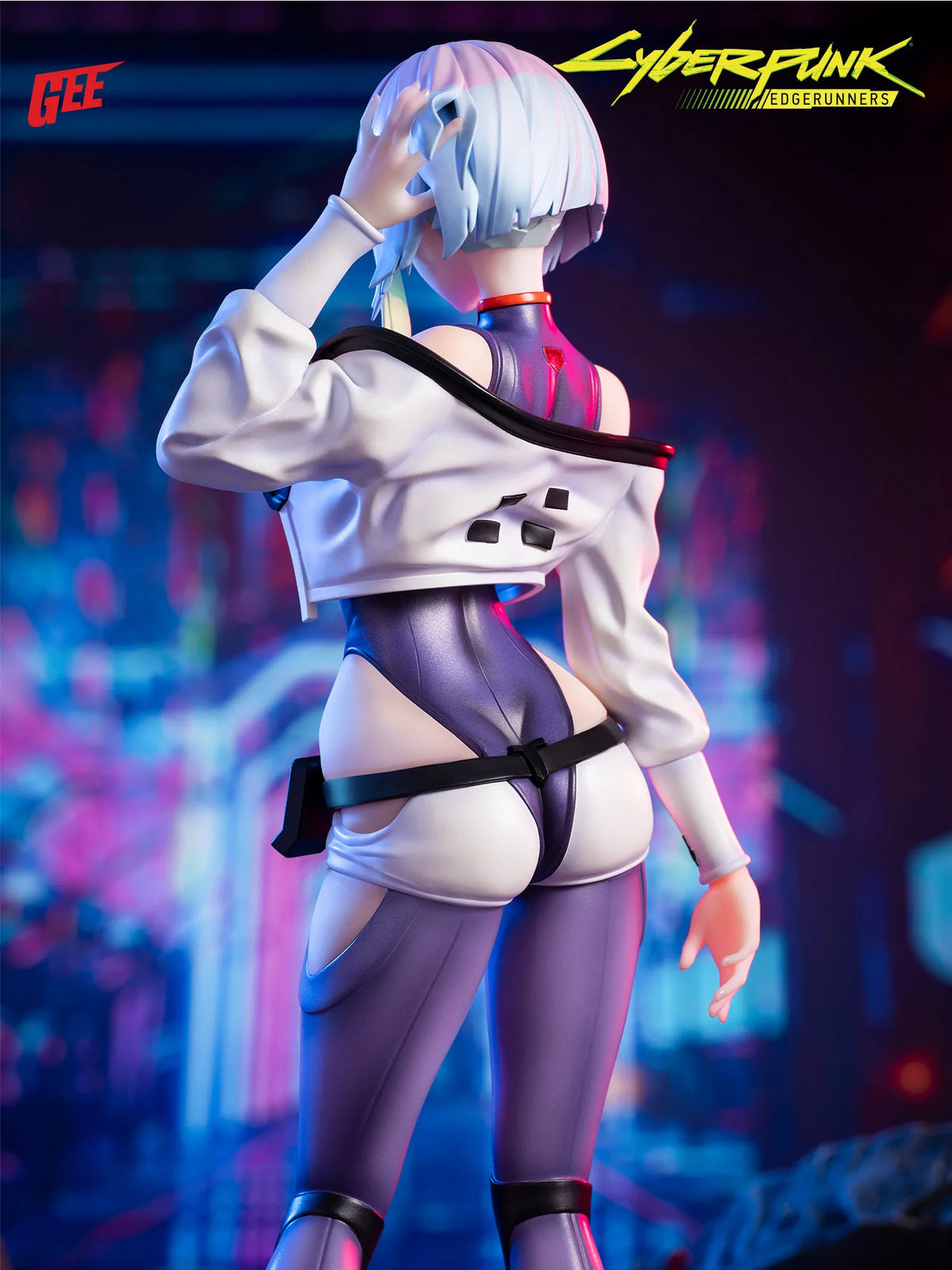 In Stock 24cm Cyberpunk: Edgerunners Lucy 1/7 Static Figurines Bookshelf, Desktop, Computer Case Decoration Collection Gift