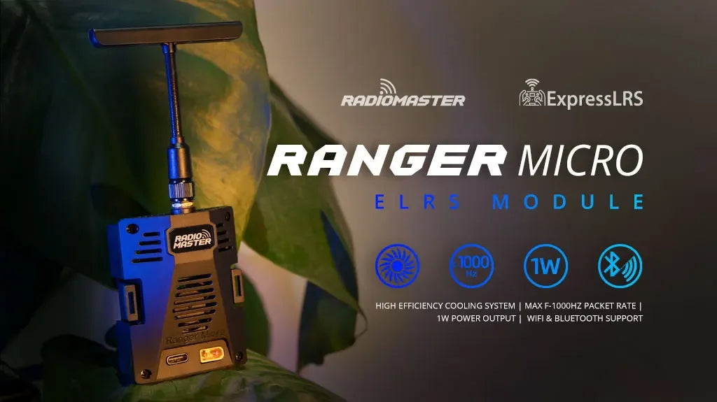 RadioMaster Ranger Micro 2.4GHz ELRS RF Module Support Bluetooth With ExpressLRS ISM FW for Boxer TX16S TX12 MKII