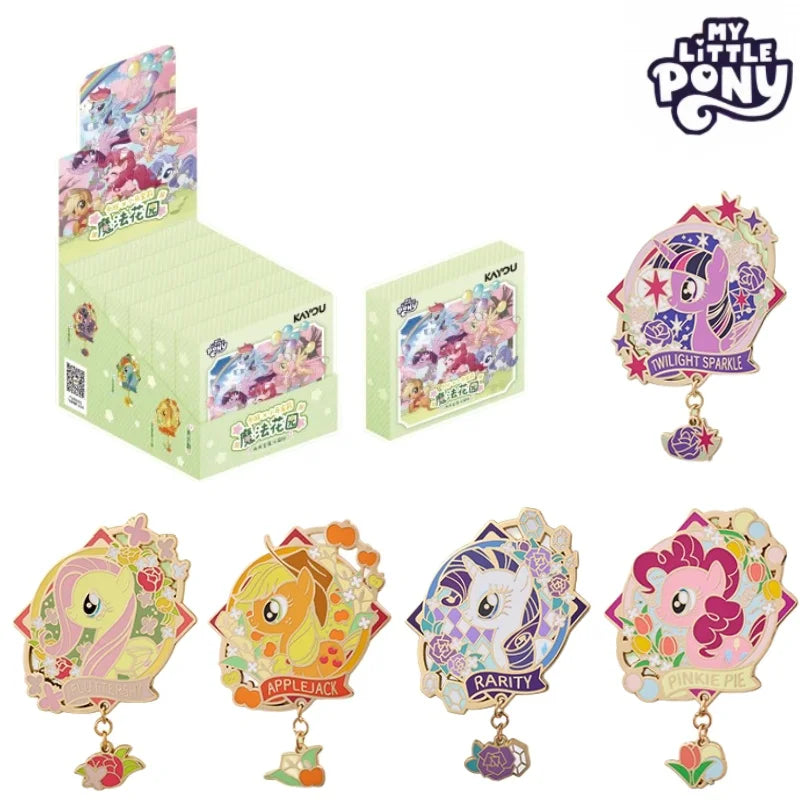 KAYOU Genuine New My Little Pony Magic Garden Series Q Edition Acrylic Flowing Sand Standing Brand Anime Peripheral Gift
