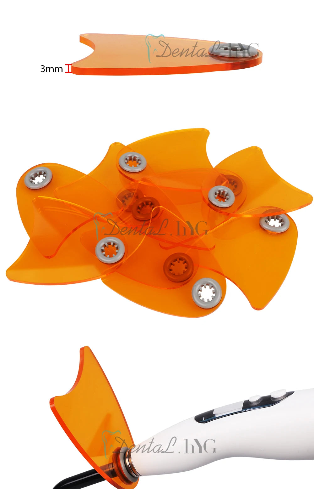 1pc Dental Curing Lamp Replacement Shield Plate Shade Board Light Hood