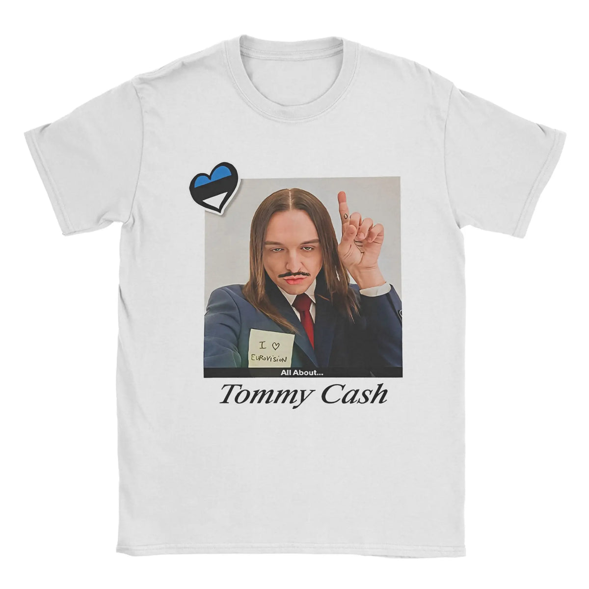 Tommy Cash Espresso Macchiato illustration graphic art Eurovisions T Shirts Men T-Shirts Crew Neck  Tee Shirt Short Sleeve Tops