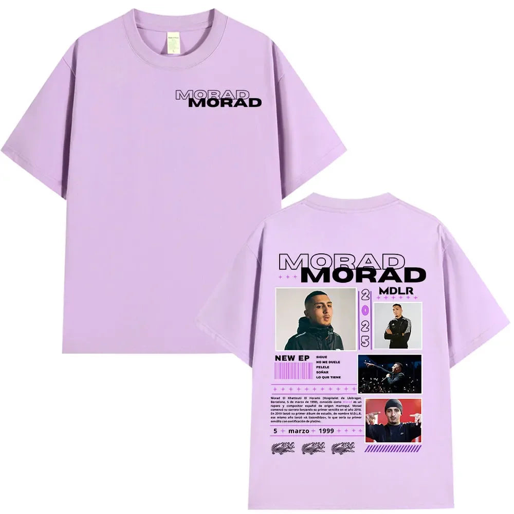 Rapper Morad M.D.L.R Graphic T Shirts Men Women Fashion Vintage T-shirt Cotton Casual Oversized Short Sleeve T-shirts Streetwear