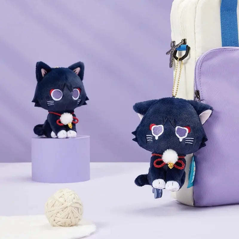 2025 New Anime Role Playing Game Genshin Impact Wanderer Fairy Tale Cat Plush Doll Cartoon Pillow Pendant Soft Birthday Toys