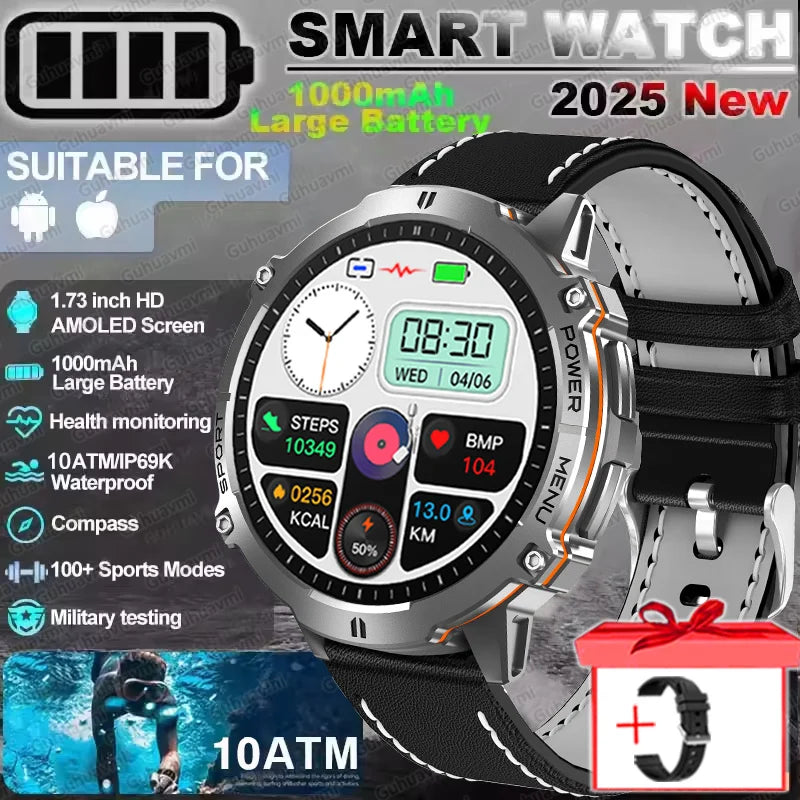 2025 Original TANK X3 Ultra 1000mAh Battery Smart Watch Men GPS Outdoor Sports Fitness Smartwatch 10ATM Waterproof Swim Watches