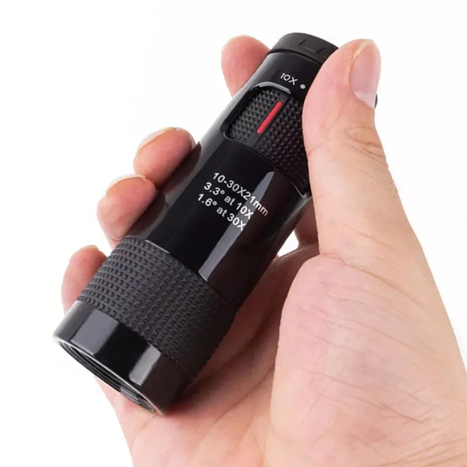 Powerful Monocular 10-30x21 Zoom Mini Telescope Portable Spotting Scope Camping Equipment Tourism Optical Sight Monocle