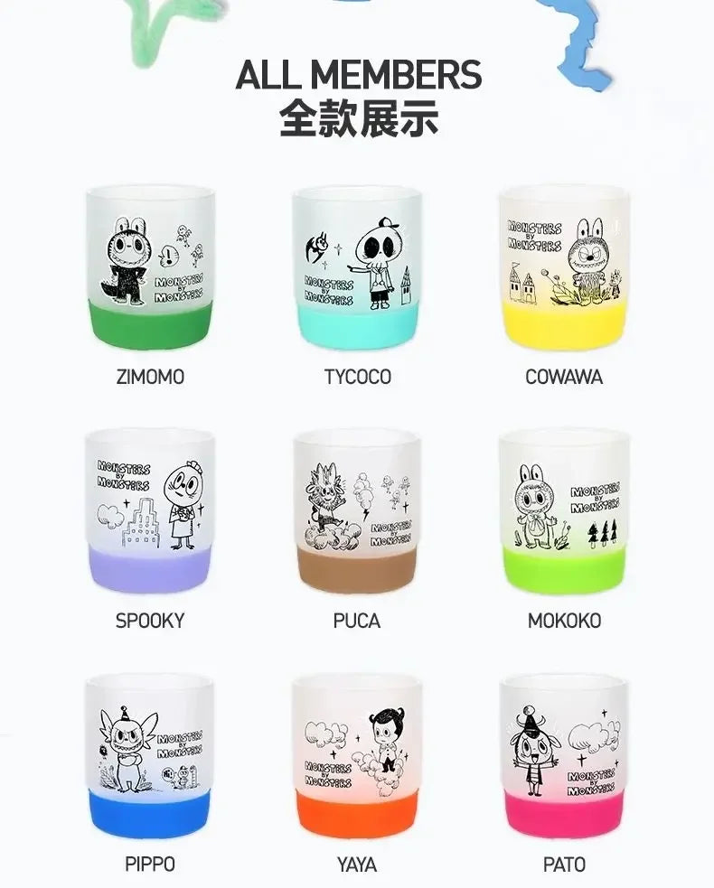Genuine POP MART Anime Periphery THE MONSTERS LABUBU 10th Anniversary Series Mini Cup Blind Box Home Decor Desktop Birthday Gift