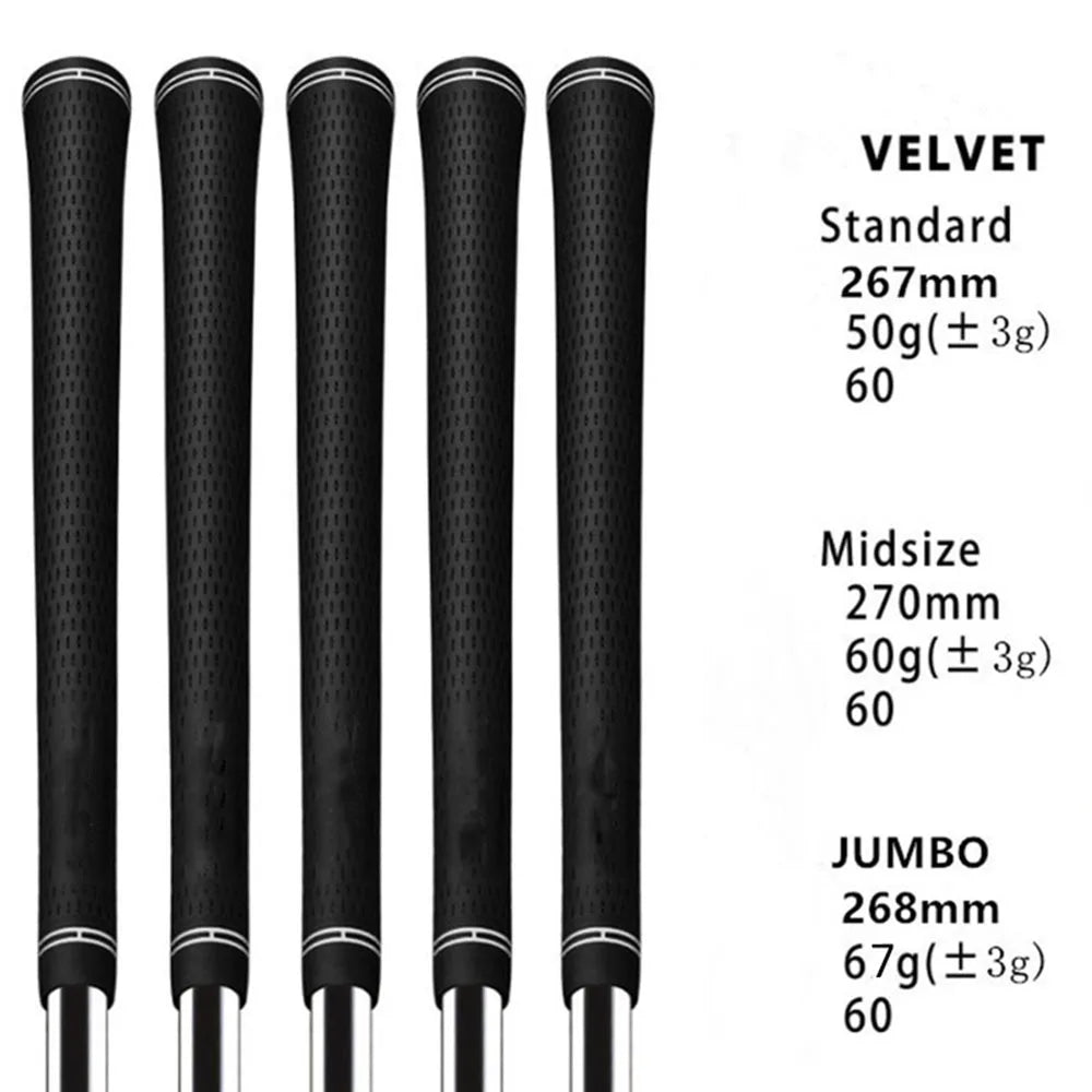 13pcs/lot Tour Velvet Classic Golf Club Grip Universal Rubber Grip Standard Midsize Jumbo Irons Driver Wood Hybirds Golf Grips