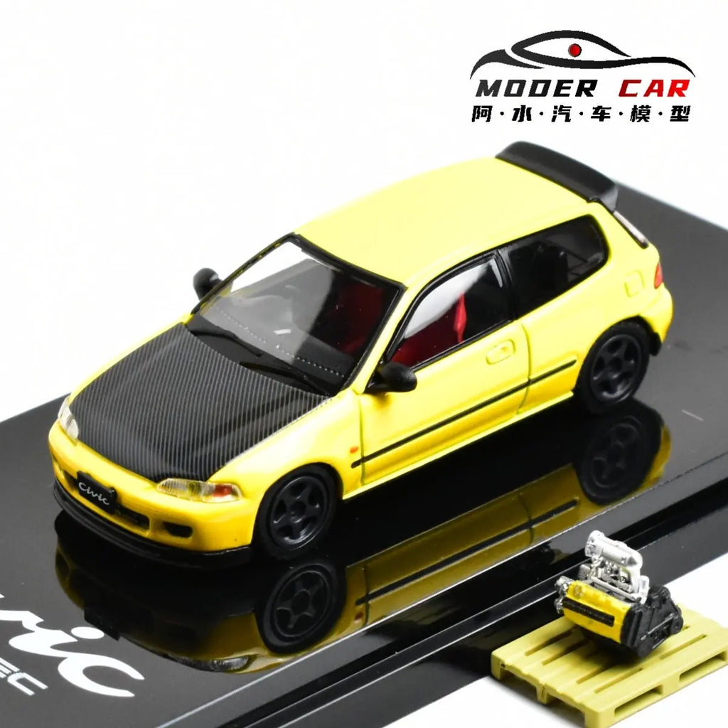 Hobby Japan 1:64 Miniature CIVIC EG6 SiR-S JDM Giftable Diecast Model Car