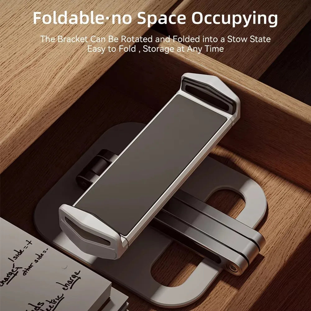 Tablet Stand Adjustable Folding Holder Aluminum Alloy Arm Ergonomic 360 Degree Rotatable for 4-13 inch Tablet and Phone Xiaomi