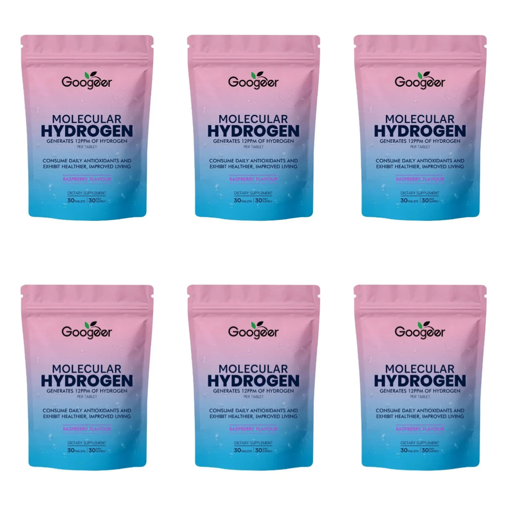 Molecular Hydrogen Tablets 12PPM Raspberry Flavor Magnesium Effervescent Supplement Antioxidant Daily Wellness Support 30Tablets