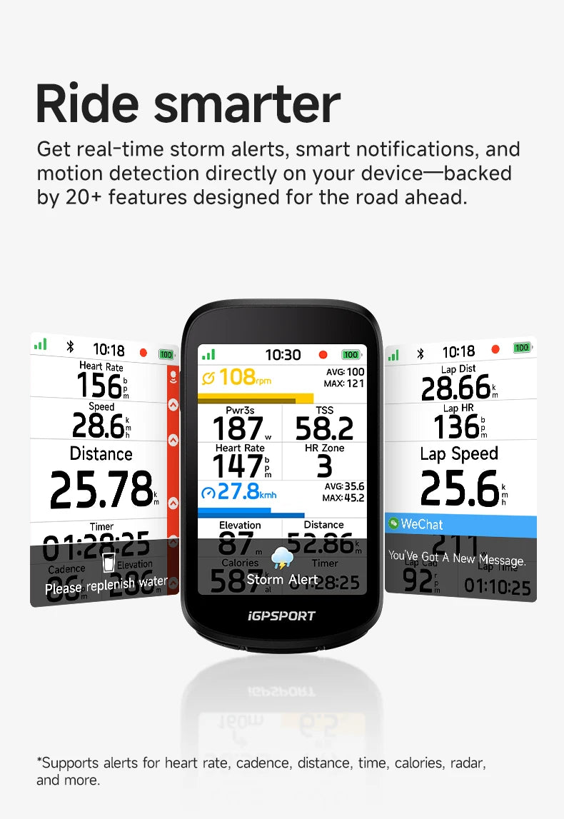iGPSPORT BSC500 Touchscreen Bike Computer GPS Cycling Global Map Navigation Wireless Cycling Computer with Digital Bike Bell