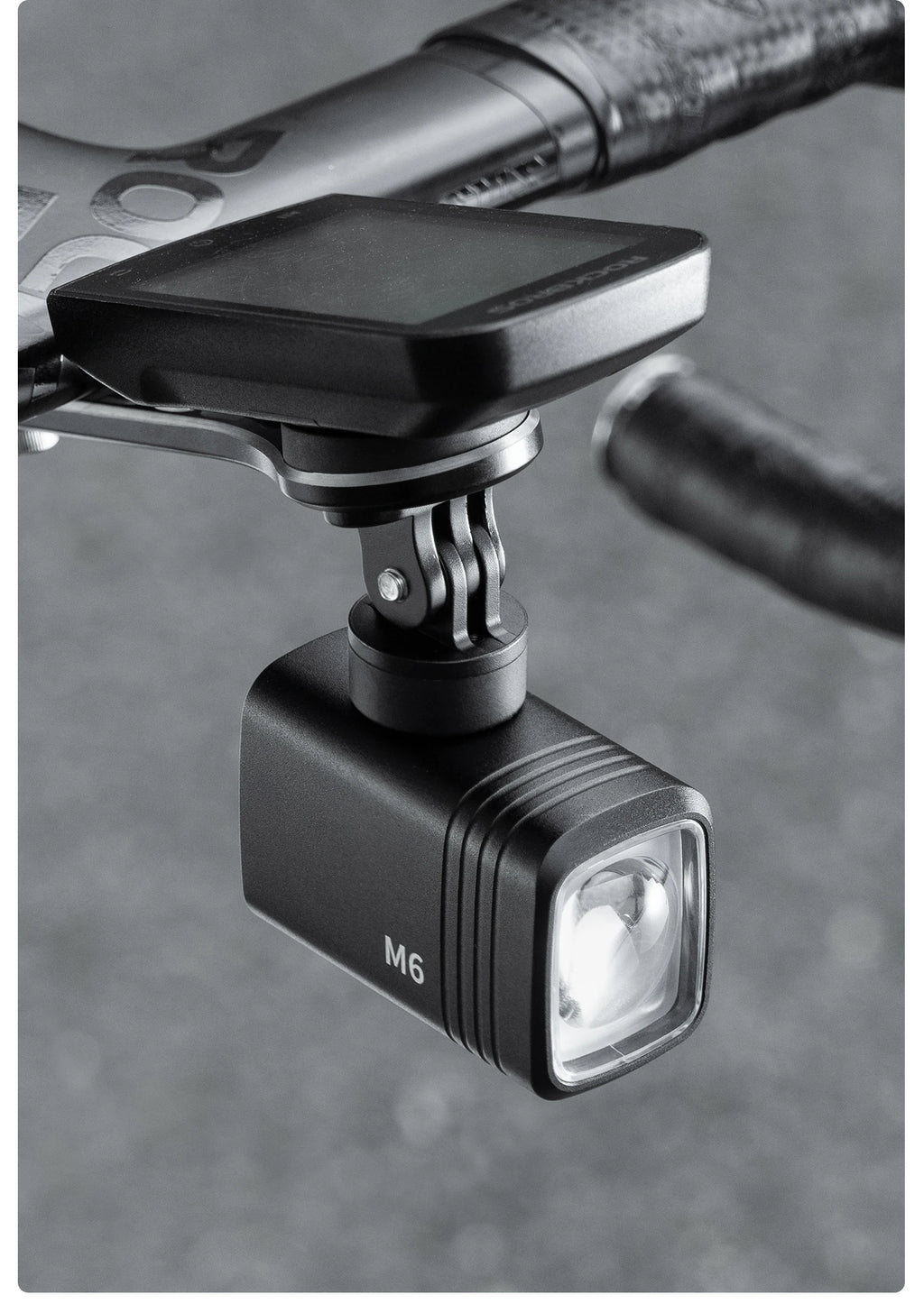 ROCKBROS 1000LM Bike Light Bicycle Front Light Type-C Headlight Smart Power Display Screen MTB Road Cycling Flash Highlight