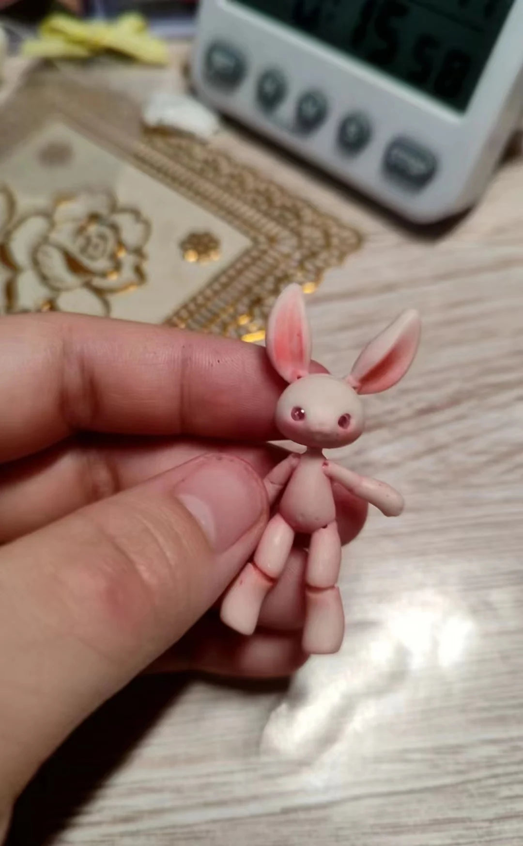 Bjd mini rabbit doll Kawaii rabbit DIY toy free shipping