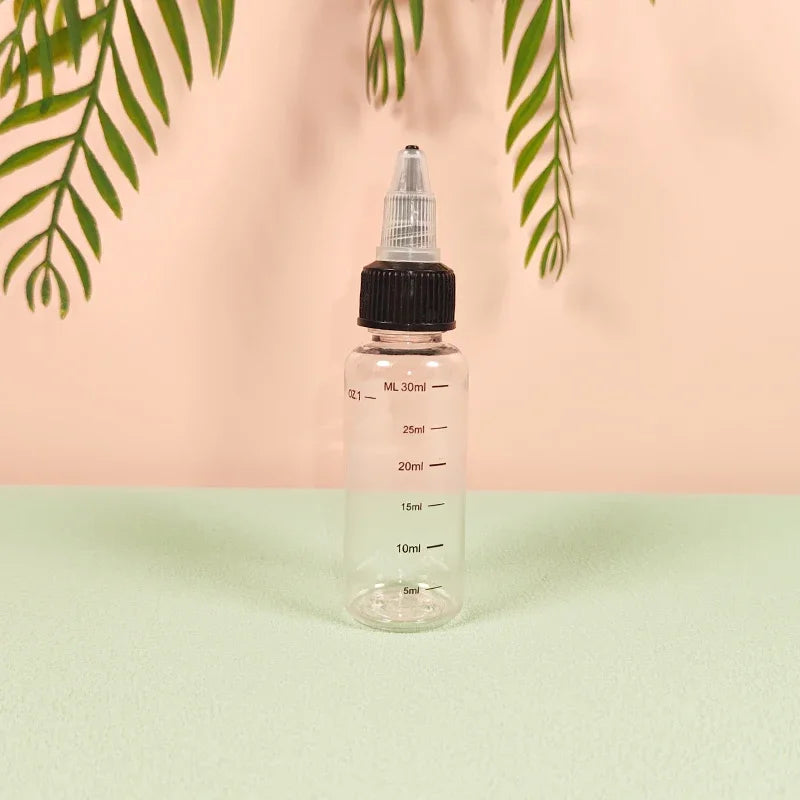 1Pcs 30ml-500ml Empty Plastic Bottle Refillable Oil Liquid Dropper Bottles W/ Twist Top Caps For Tattoo Pigment Ink Containers