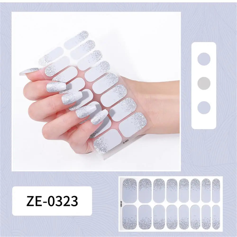 Gradient Galaxy Series Press-on Nails | 16-Piece Set of Removable Self-Adhesive Fake Nail Stickers | Valentine's Day Gift Idea