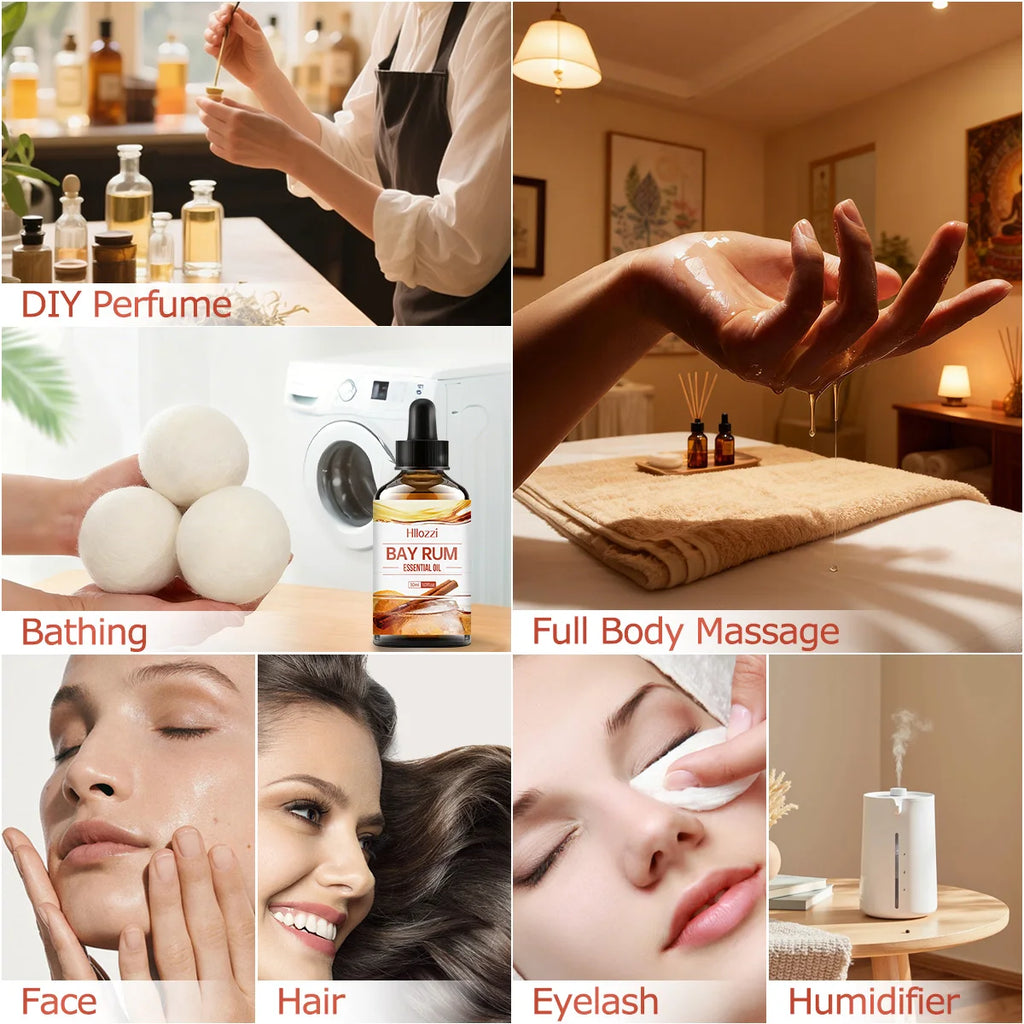 Bay Rum oil is naturally skin-friendly, moisturizing, and provides extra hydration.  also be used in aromatherapy diffusers
