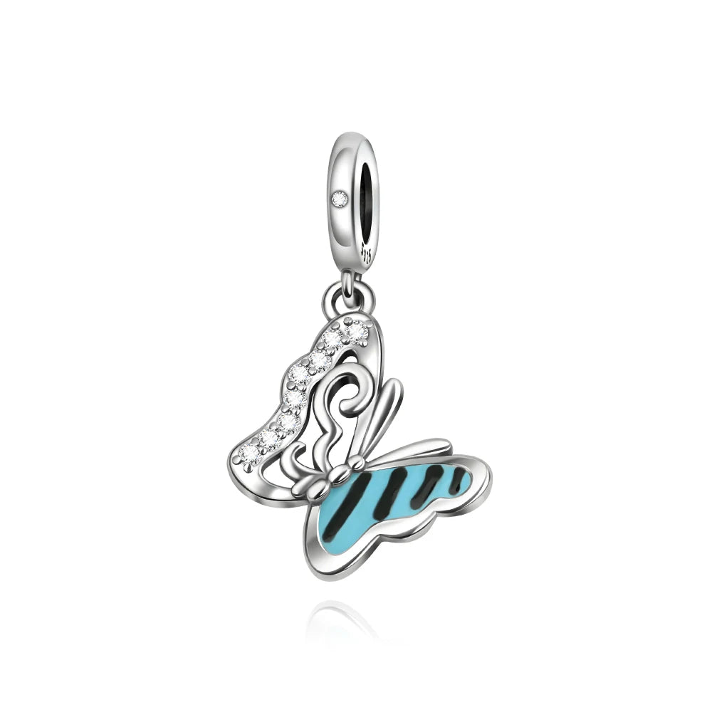 Beautiful 925 Sterling Silver Puppy Cat Swallow Raccoon Giraffe Animal Pendant Fit DIY Bracelet Necklace Package Jewelry Gifts