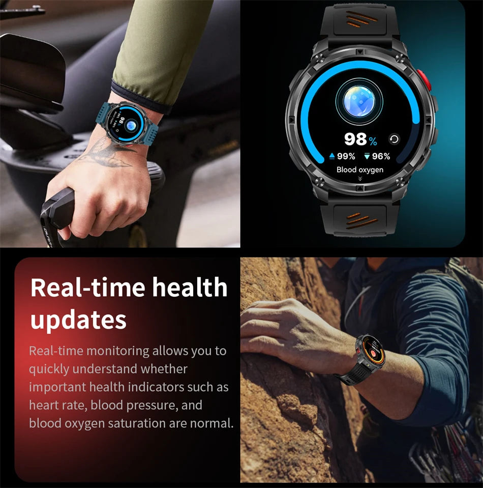 2026 GPS Sports Smart Watch 1.7-Inch AMOLED Screen Outdoor Sports Compass Heart Rate IP68 Waterproof Bluetooth Call Smartwatches