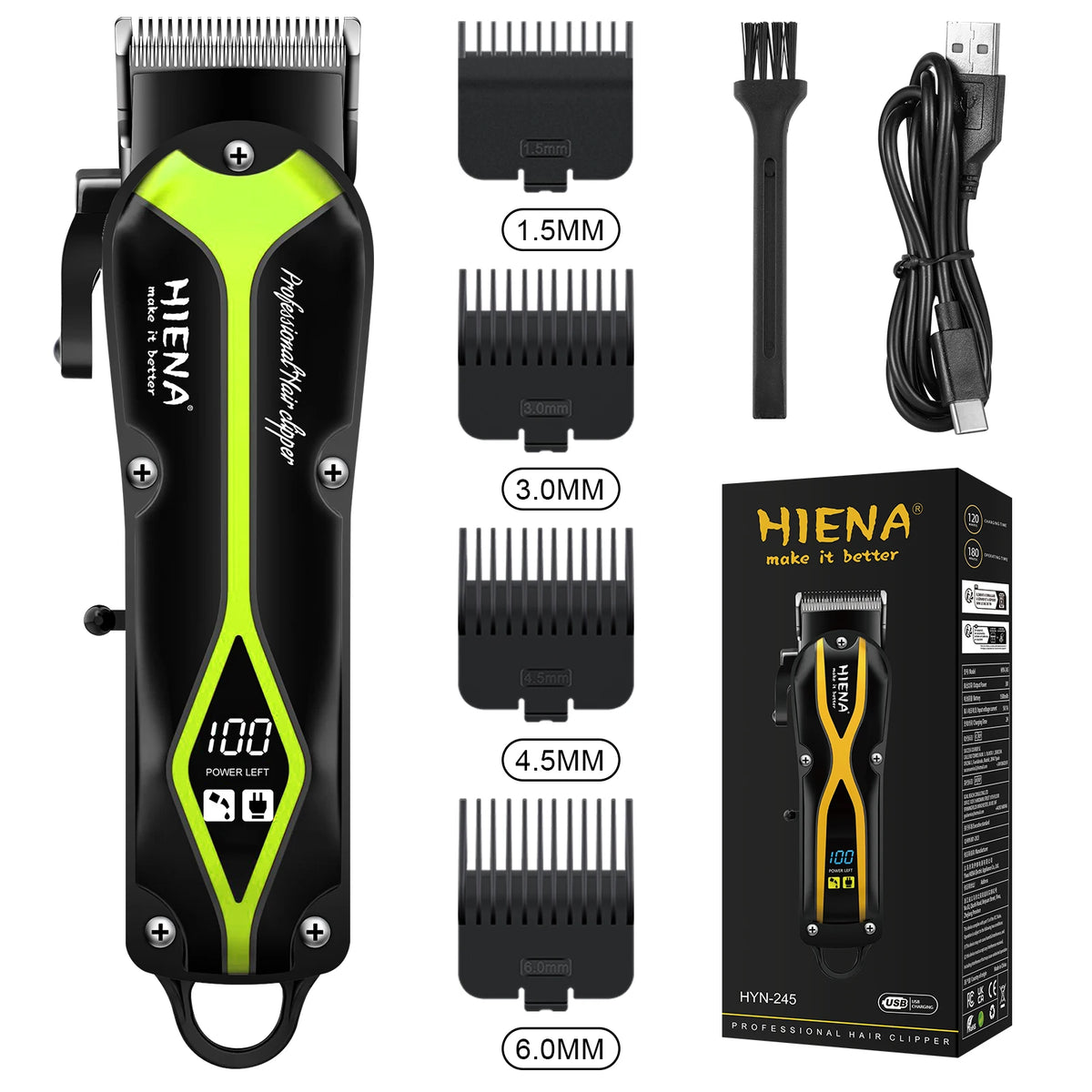 Newest Electric Hair Clipper Rechargeable Men's Electric Shaver Hair Trimmer Professional Barber Cordless Hair Cutting Machine
