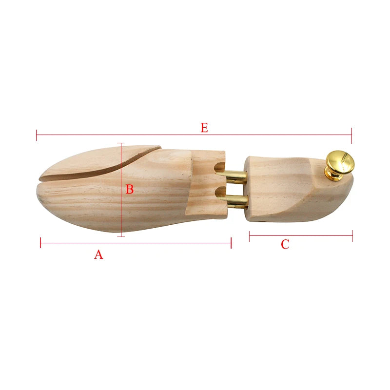 4-PACK Men's And Women's Shoe Trees, Adjustable Pine Wood Shoe Trees