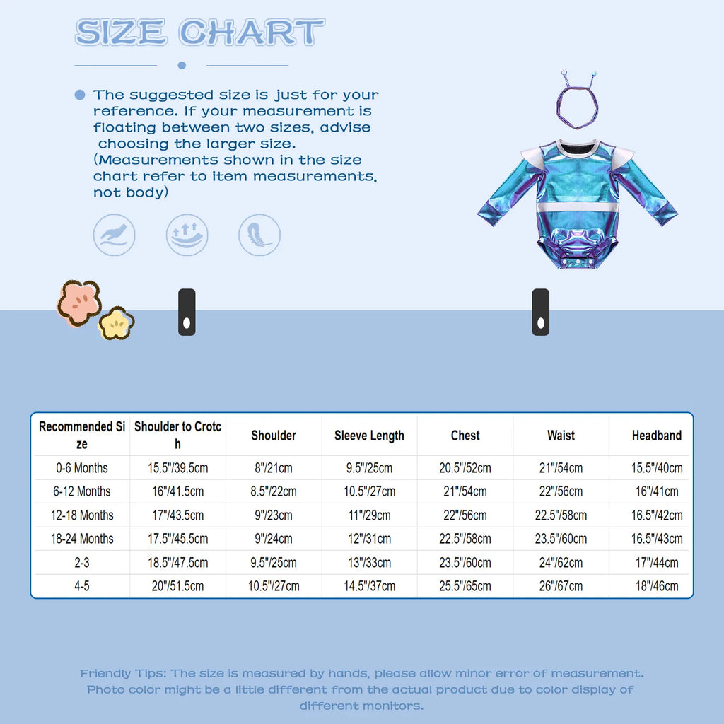 Little Boys Girls Halloween Theme Party Metallic Shiny Alien Rompers Space Robot Astronaut Dress Up Jumpsuit Photography Costume
