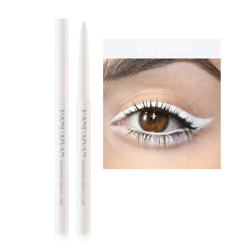 20 Colors Matte Eyeliner Gel Pencil Shine Purple Black Easy To Wear Colorful White Blue Eye Liner Pen Cream Makeup Cosmetics