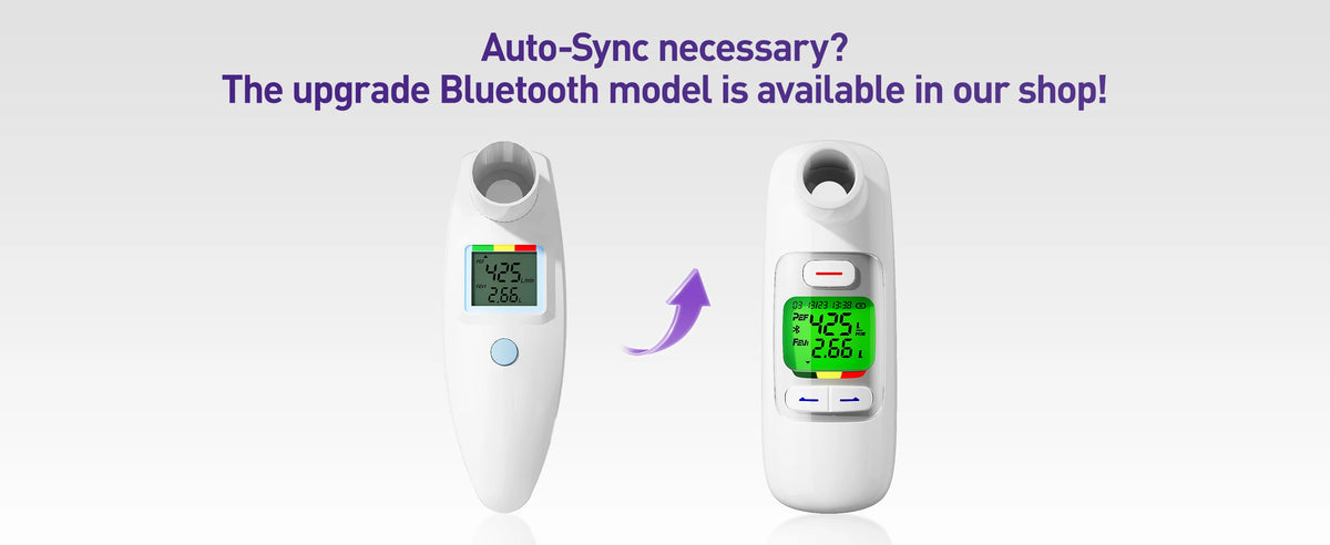 Nascool Digital Peak Flow Meter for Asthma COPD, Spirometer for PEF & FEV1 Test