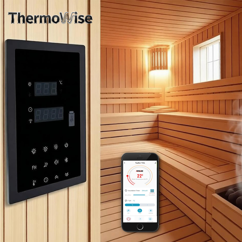 WIFI Music Bluetooth Sauna Heater Control Kit for Multifunctional 220V/380V Switch Panel Work Sauna Room Temperature Adjustment