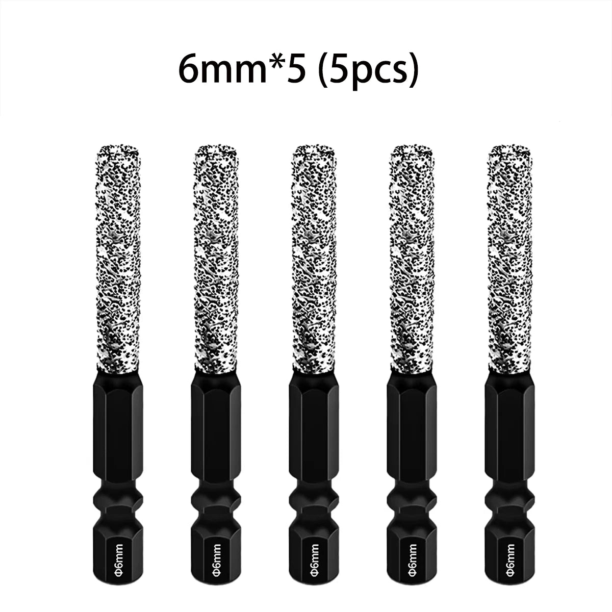 5Pcs 6-12mm Dry Drill M14 Thread Brazing Hole Saw Set For Drilling Holes Porcelain Tiles Marble Vitrified Tile Drill Bits Tools