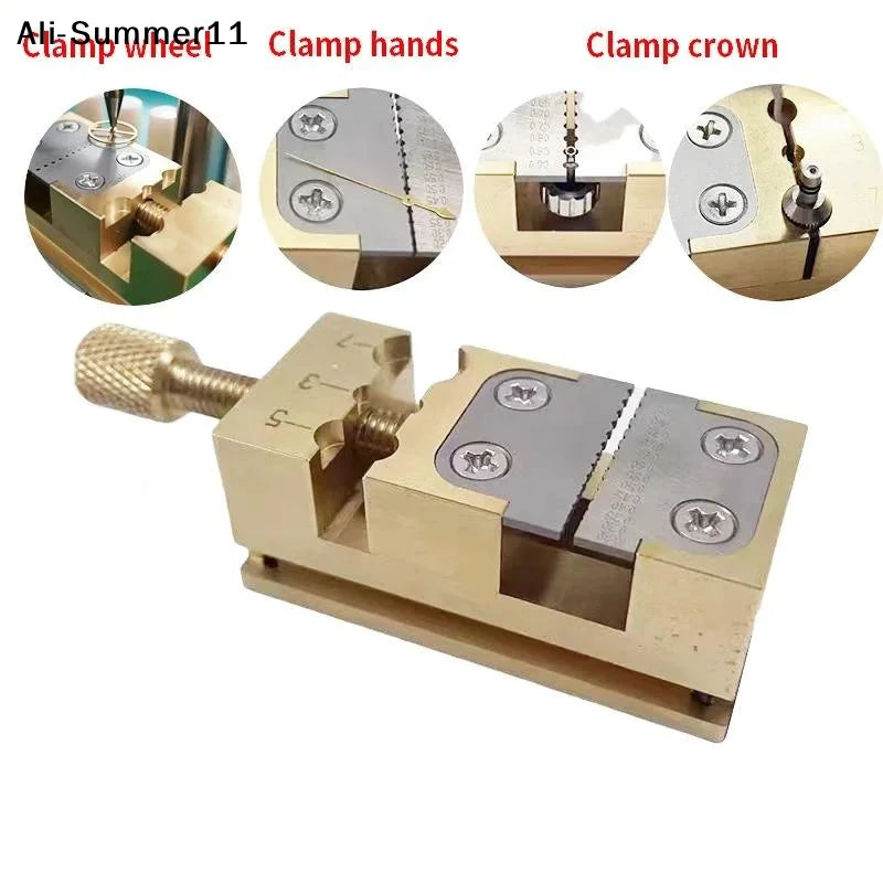 【Wq0】Watch Repair Fixture Pliers Watch Collet Tightening Tool Watch Head Holder Table Vice Pointer Tube Clamp Watch Repair Tools