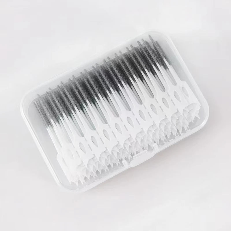 200PCS/Box Silicone Interdental Brushes Soft Dental Floss Orthodontic Teeth Flosser Toothpicks Portable Oral Care Tools