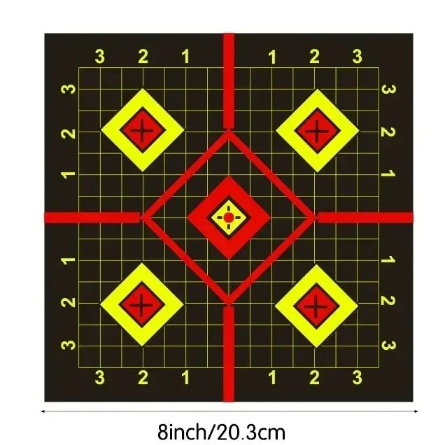10PCS  Shooting Targets Stickers Reactive Splatter Adhesive Sticker Paper Gun Shoot Training Accessories 8Inch