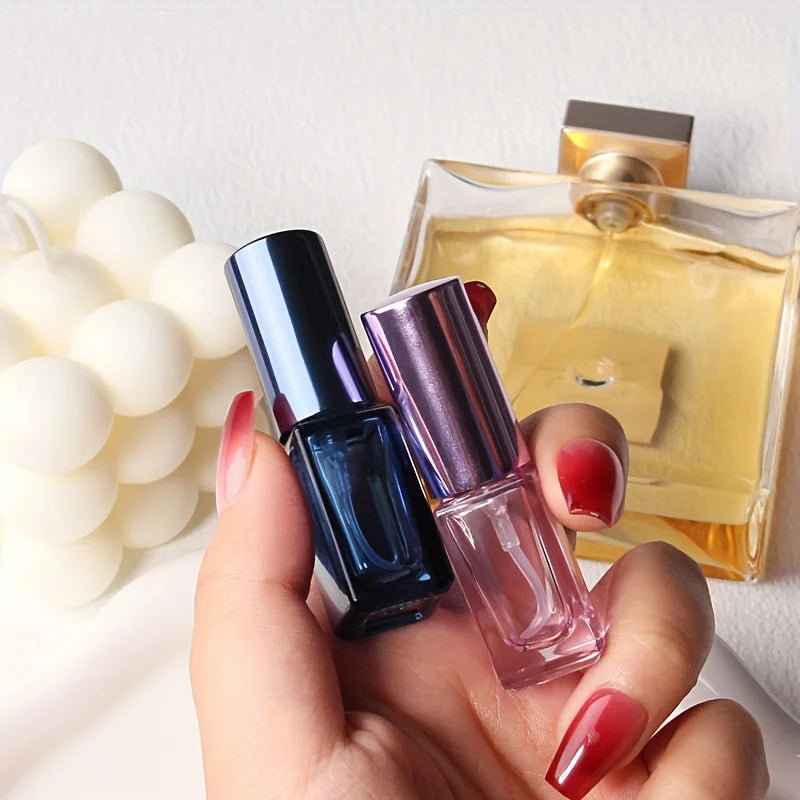 20pcs 3ml/5ml/10ml Square Empty Glass Perfume Spray Bottle Refillable Fragrance Fine Mist Atomizer Portable Liquid Containers