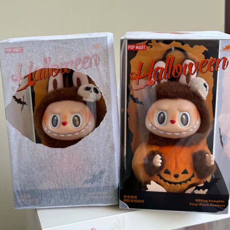 100% POP MART LABUBU Halloween Vinyl Pumpkin Weird Carnival Series Blind Box Vinyl Doll Pendant Halloween Toy Gift