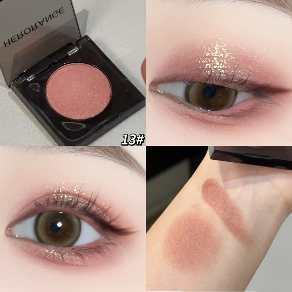 Herorange Pearl Eyeshadow Fine Shimmer Pigmented Non Clumping Brightening Highlight Beginner Friendly