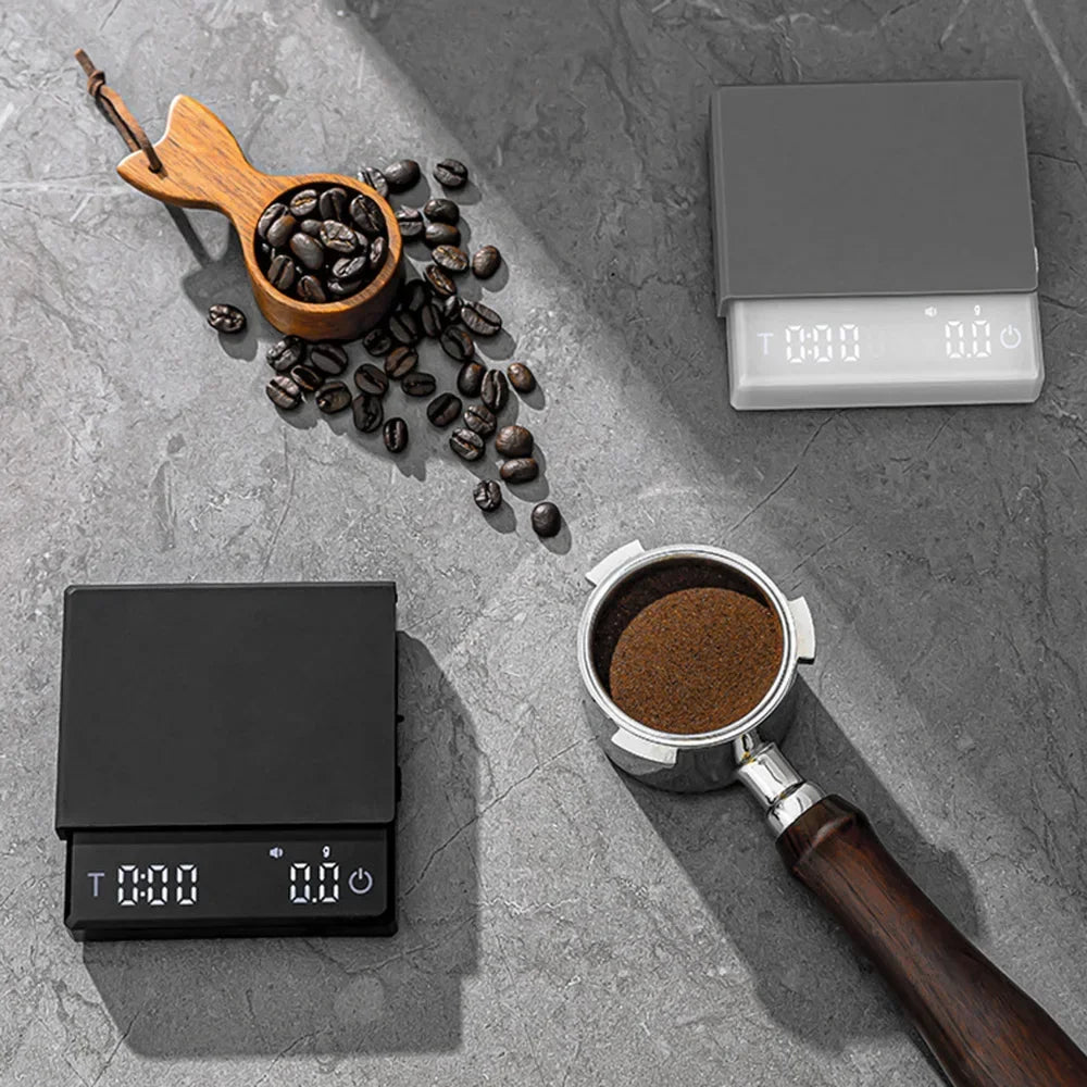 Youpin Kitchen Coffee Scale with Timer Rechargeable Digital Scale 0.1g High Precision 3 Modes Drip Espresso Scale Barista
