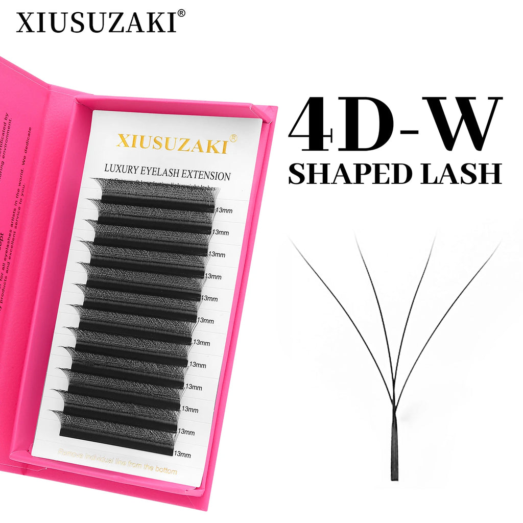 XIUSUZAKI W Shaped Lashes Bloom 2D 3D 4D 5D 6D 7D 8D Automatic Flowering Premade Fans Eyelashes Extensions YY Individual Lashes
