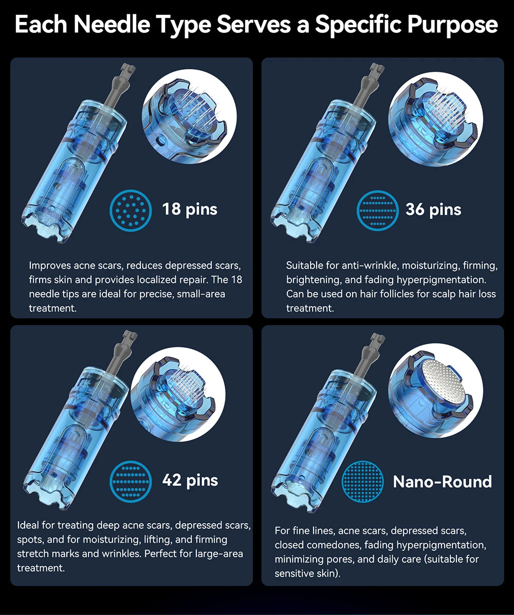 10PCS Dr. Pen M9 Round Nano 0.2mm Cartridges
