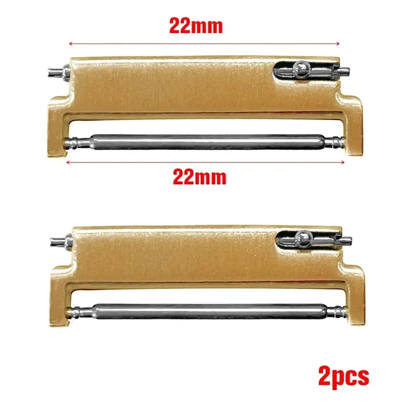 2pcs Watchband Connectors 22mm To 22mm 20mm To 22mm 14/18/20mm To 20mm Quick Release Pins Adapter Watch Band Spring Bars